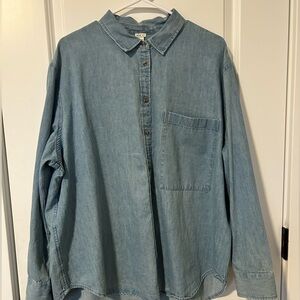 Aerie Anytime Fave Chambray Shirt